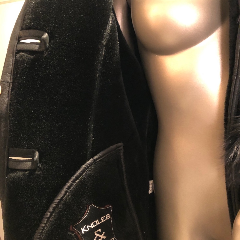 New Black Sherling Womens Coat like UGG - Real Fox - Picture 9 of 11